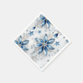 Ein Wintererlebnis-Dekor mit Schneeflocken Serviette (Ecke)