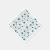 Ein Wintererlebnis-Dekor mit Schneeflocken Serviette (Ecke)