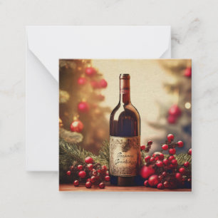 Ein Wintergeschenk Wein Mitteilungskarte