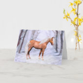 Ein Winterhengst Karte (Gelbe Blume)