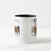 Ein winterlicher landschaftlicher Laufpferde Tasse (Zentrum)