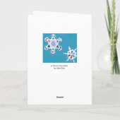 Ein winterliches Chanukka Feiertagskarte (Rückseite)