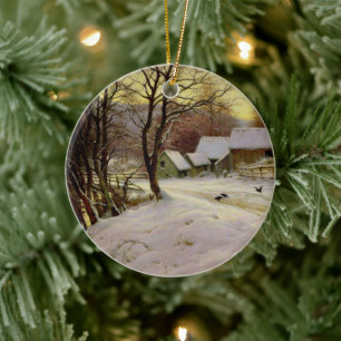 Ein Wintermorgen Keramik Ornament