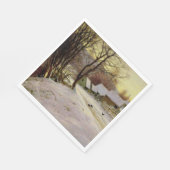 Ein Wintermorgen Serviette (Ecke)