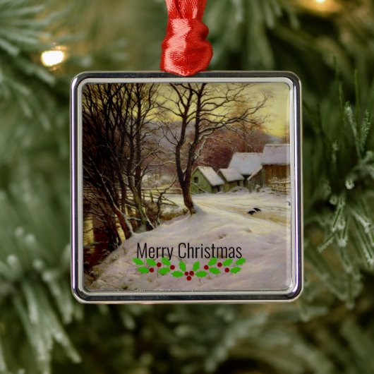 Ein Wintermorgens, schöne Kunst, Ornament Aus Metall (Baum)