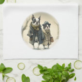 Ein Winterspaziergang 01 Geschirrtuch (Gefaltet)