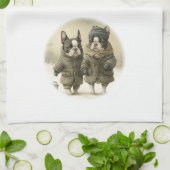 Ein Winterspaziergang 02 Geschirrtuch (Gefaltet)