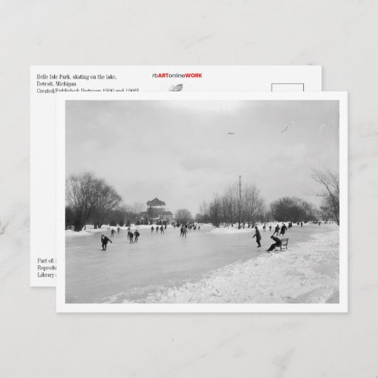 Ein Wintersport Postkarte (Vorne/Hinten)