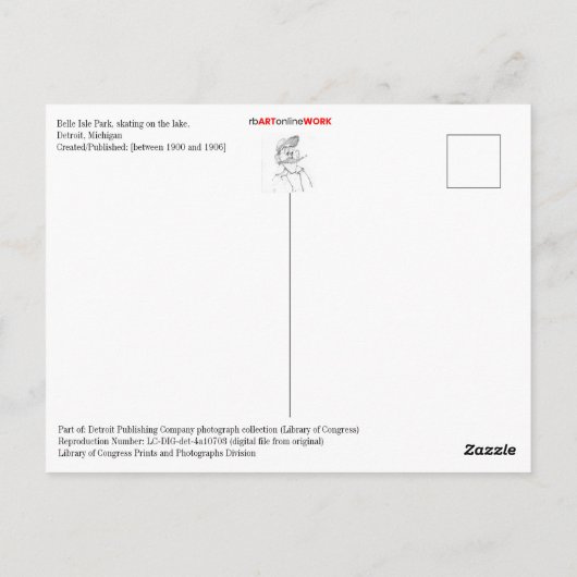 Ein Wintersport Postkarte (Rückseite)