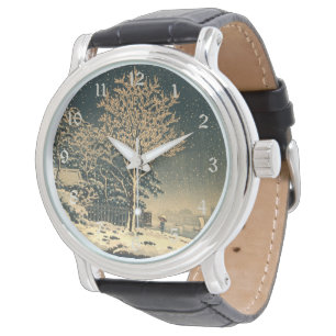 Ein Wintertag auf dem Sumida-Fluss in Japan Armbanduhr