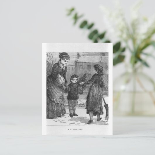 Ein Wintertag Postkarte (Stehend Vorderseite)