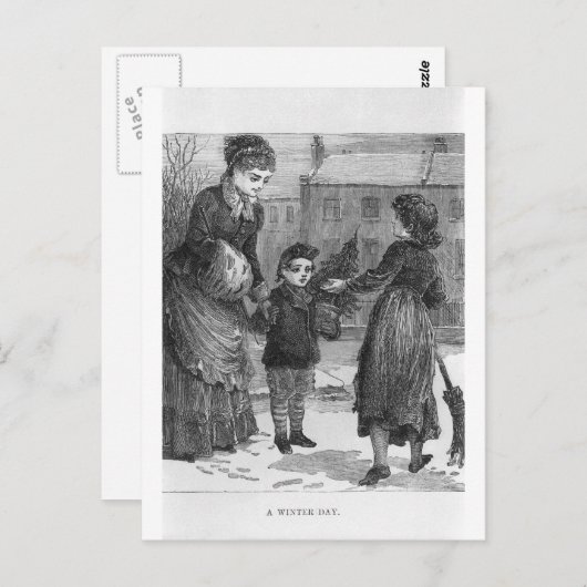 Ein Wintertag Postkarte (Vorne/Hinten)