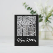 Ein Wintertag zum Geburtstag Postkarte (Stehend Vorderseite)