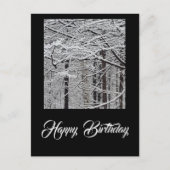 Ein Wintertag zum Geburtstag Postkarte (Vorderseite)