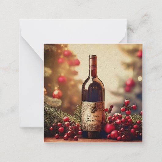 Ein Winterurlaubsgeschenk Mitteilungskarte (Vorderseite)