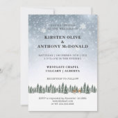 EIN WINTERWONDERLAND| Hochzeit Einladung (Vorderseite)