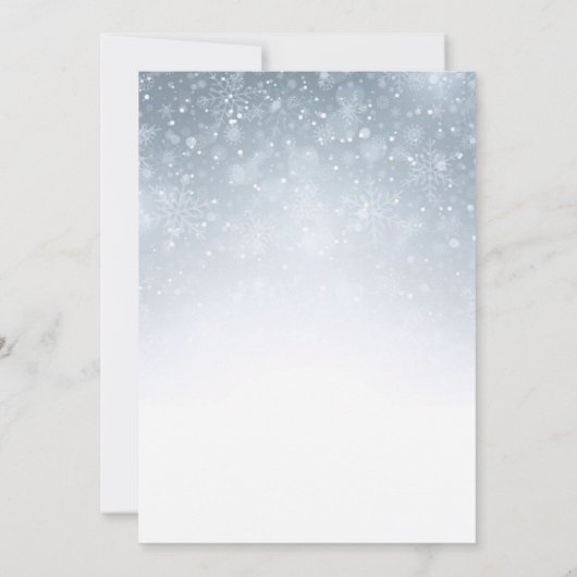 EIN WINTERWONDERLAND| Hochzeit Einladung (Rückseite)