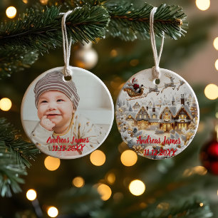 Ein Winterwunderland: Das erste Weihnachten Ihres Keramik Ornament