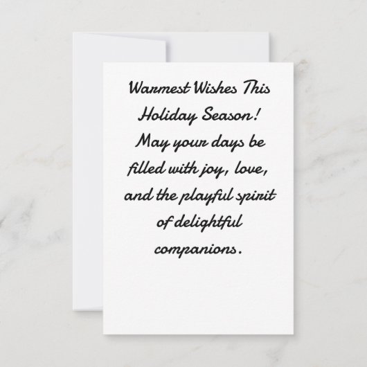 Ein Winterwunderland Einladung (Rückseite)