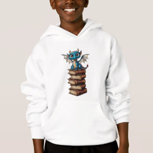 Ein winziger Drache mit übergroßen Augen, der auf Hoodie