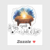 Ein winziger Funken eine Welt der Lichtmanger Weih Aufkleber (Blatt)