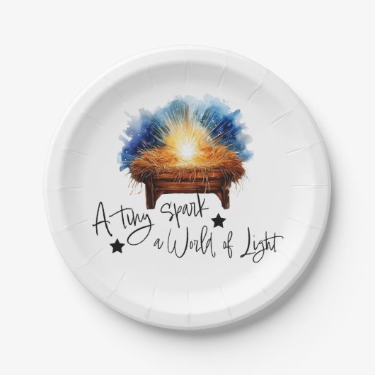 Ein winziger Funken eine Welt der Lichtmanger Weih Pappteller (Vorderseite)