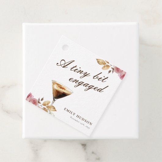 Ein winziges Espresso Martini-Brautparty Geschenkanhänger (Beispiel)