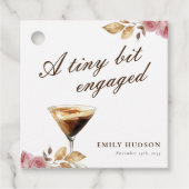 Ein winziges Espresso Martini-Brautparty Geschenkanhänger (Vorderseite)