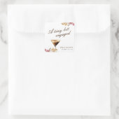 Ein winziges Espresso Martini-Brautparty Quadratischer Aufkleber (Tasche)