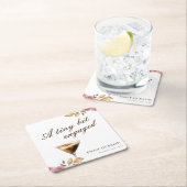 Ein winziges Espresso Martini-Brautparty Rechteckiger Pappuntersetzer (Vor Ort)