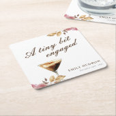 Ein winziges Espresso Martini-Brautparty Rechteckiger Pappuntersetzer (angewinkelt)