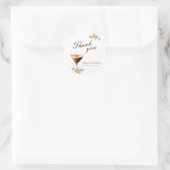 Ein winziges Espresso Martini-Brautparty Runder Aufkleber (Tasche)