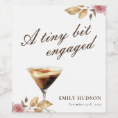 Ein winziges Espresso Martini-Brautparty Weinetikett (Einzelnes Label)