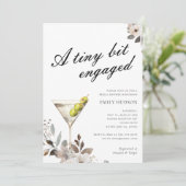 Ein winziges, trübes Martini-Brautparty Einladung (Stehend Vorderseite)