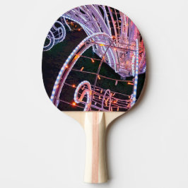 Ein Wirbel aus rosa Lichtern Tischtennis Schläger