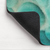 Ein wirbelndes Muster in aquamarin und hellbeige Mousepad (Ecke)