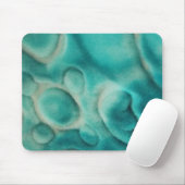 Ein wirbelndes Muster in aquamarin und hellbeige Mousepad (Mit Mouse)