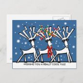 Ein wirklich cooles Weihnachten wünschen Postkarte (Vorne/Hinten)