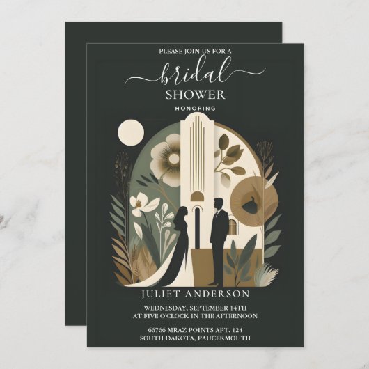 Ein wirklich engagiertes 70er 80er Courthouse Brau Einladung (Vorne/Hinten)