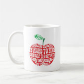 Ein wirklich erstaunlicher Lehrer Apfel-Typografie Kaffeetasse (Links)