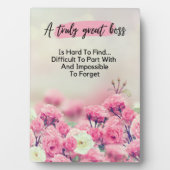 Ein wirklich großartiger Boss Vielen Dank für Ihr  Fotoplatte (Vorderseite)