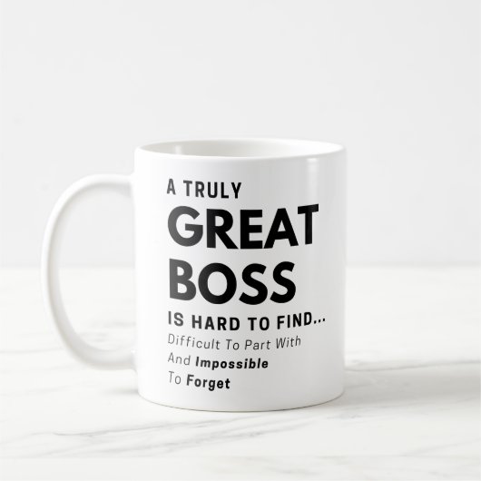 Ein wirklich großartiger Boss Vielen Dank für Ihr Kaffeetasse (Links)