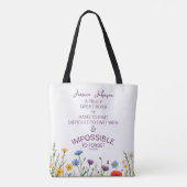 Ein wirklich großartiger Chef Blumenstrauß für Fra Tasche (Rückseite)