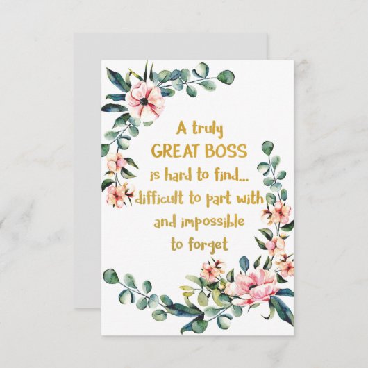 Ein wirklich großartiger Chef Wertgutschein Boss D (Vorne/Hinten)