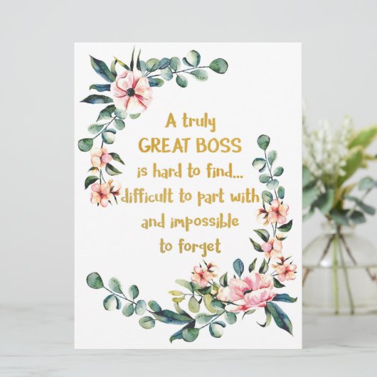 Ein wirklich großartiger Chef Wertgutschein Boss D Karte (Stehend Vorderseite)