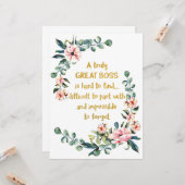 Ein wirklich großartiger Chef Wertgutschein Boss D Karte (Vorderseite/Rückseite Beispiel)