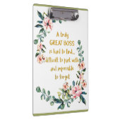Ein wirklich großartiger Chef Wertgutschein Boss D Klemmbrett (Rechts)