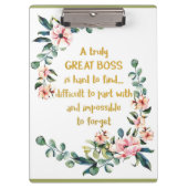 Ein wirklich großartiger Chef Wertgutschein Boss D Klemmbrett (Vorderseite)