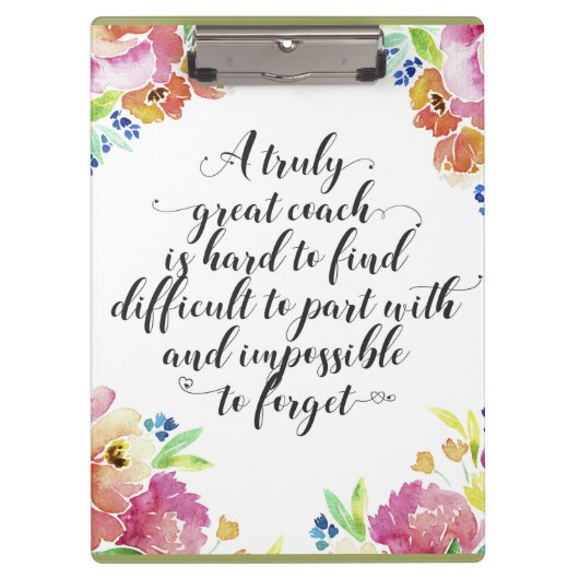 Ein wirklich großartiger Coach Kostenvoranschlag C Klemmbrett (Vorderseite)