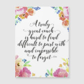 Ein wirklich großartiger Coach Kostenvoranschlag C Magnetkarte (Vorderseite)